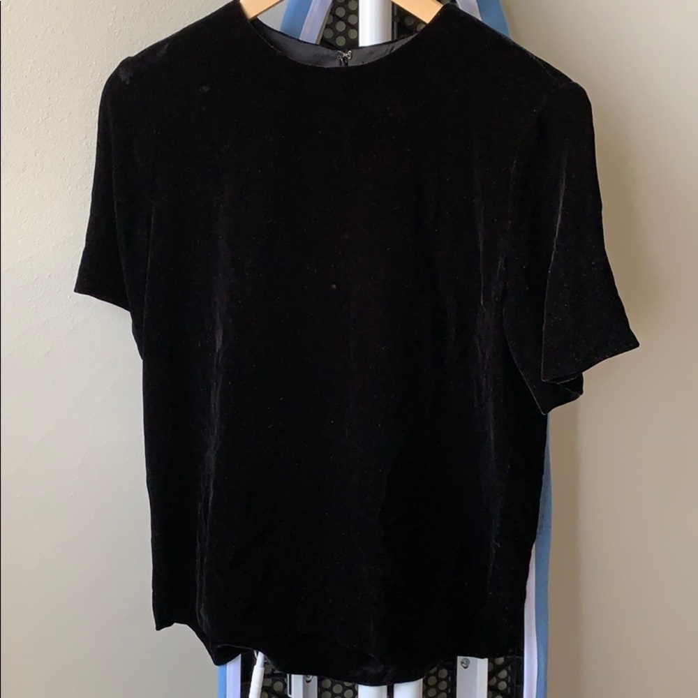 Black velvet COS blouse